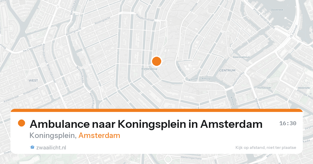 Ambulance naar Koningsplein in Amsterdam — 19 aug 2026