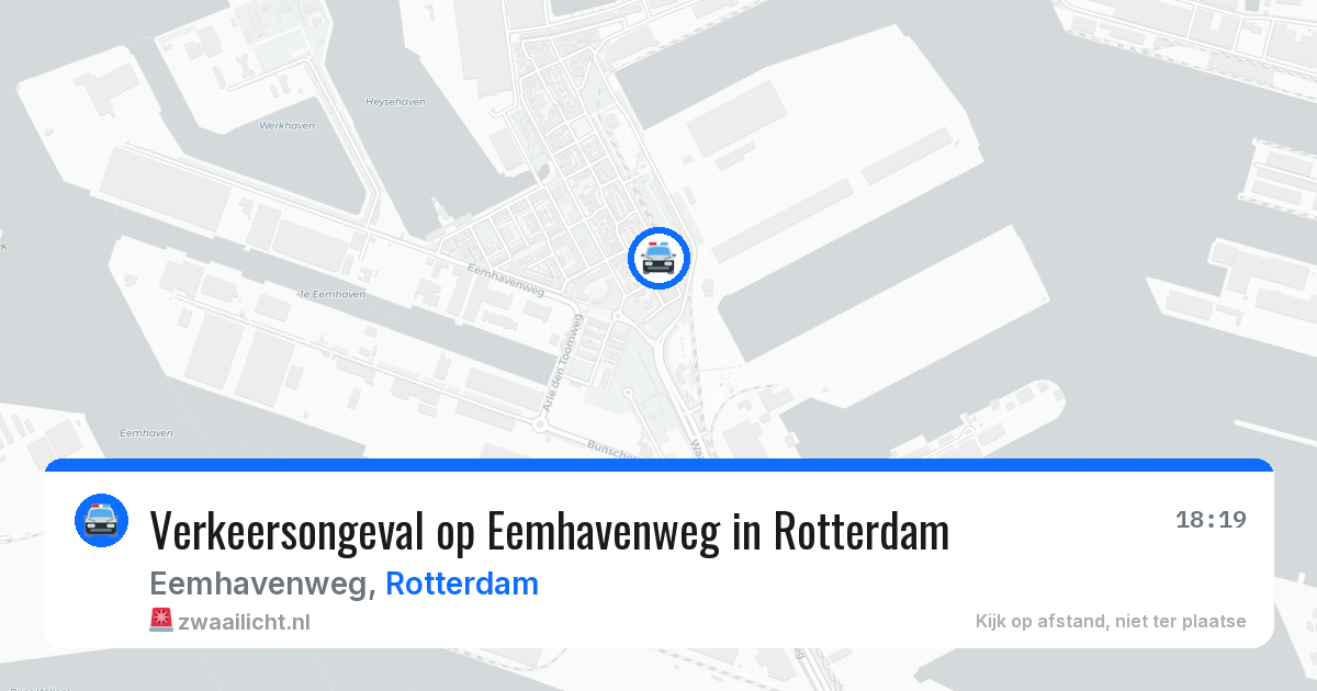 Verkeersongeval op Eemhavenweg in Rotterdam — 29 jun 2026