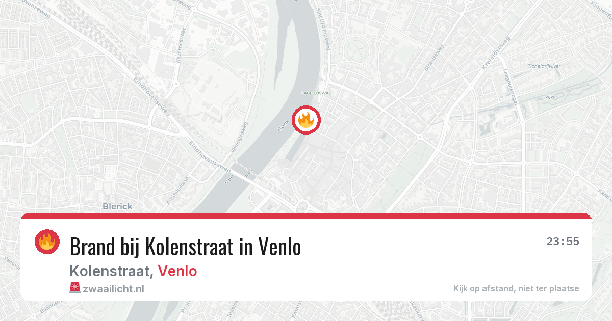 Brand bij Kolenstraat in Venlo — 3 jul 2026