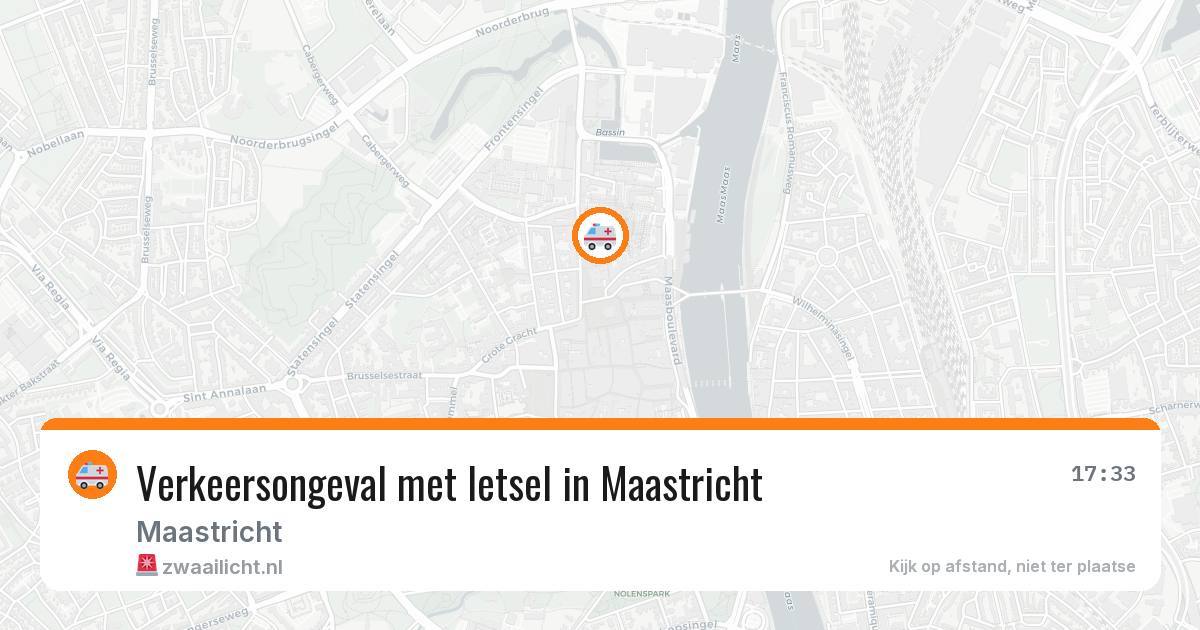 Verkeersongeval met letsel in Maastricht — 16 feb 2026