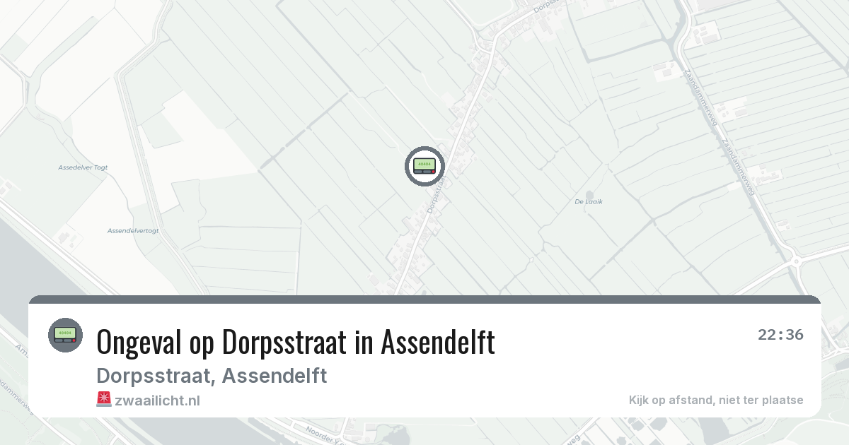 Ongeval op Dorpsstraat in Assendelft — 24 feb 2026