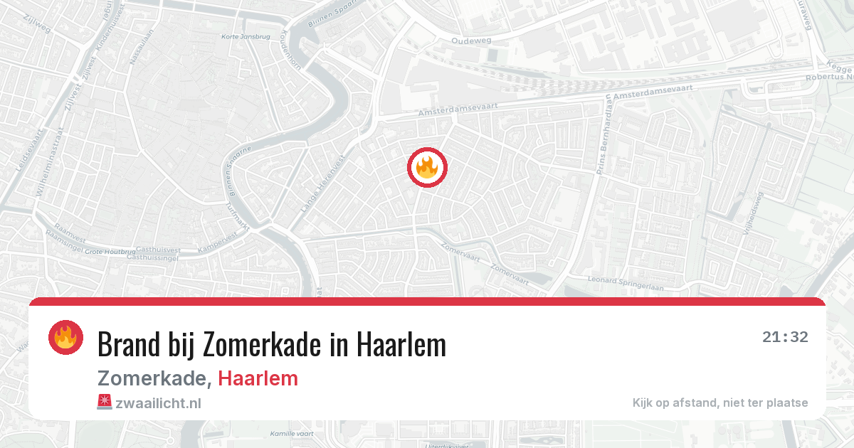 Brand bij Zomerkade in Haarlem — 28 jun 2026