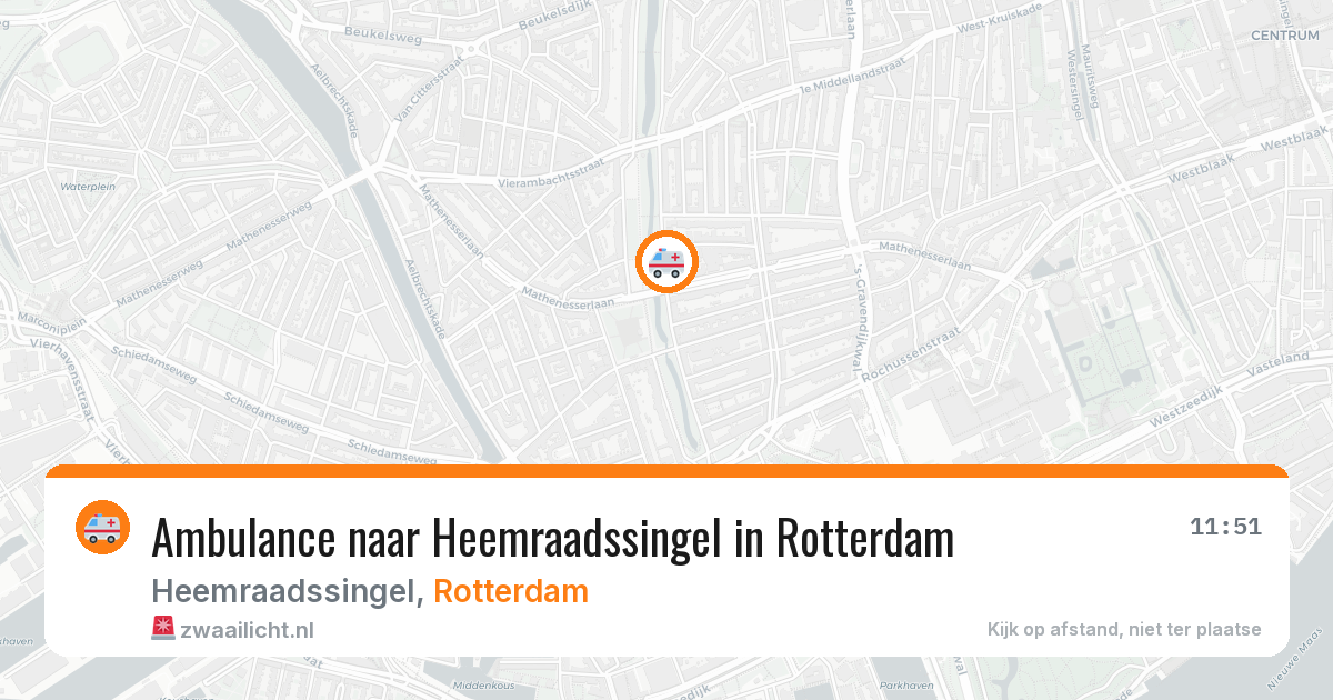 Ambulance naar Heemraadssingel in Rotterdam — 31 mrt 2026