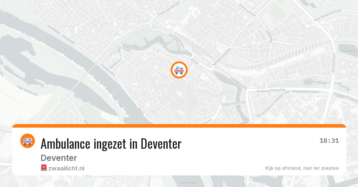 Ambulance ingezet in Deventer — 6 apr 2026 | 🚨 Zwaailicht.nl