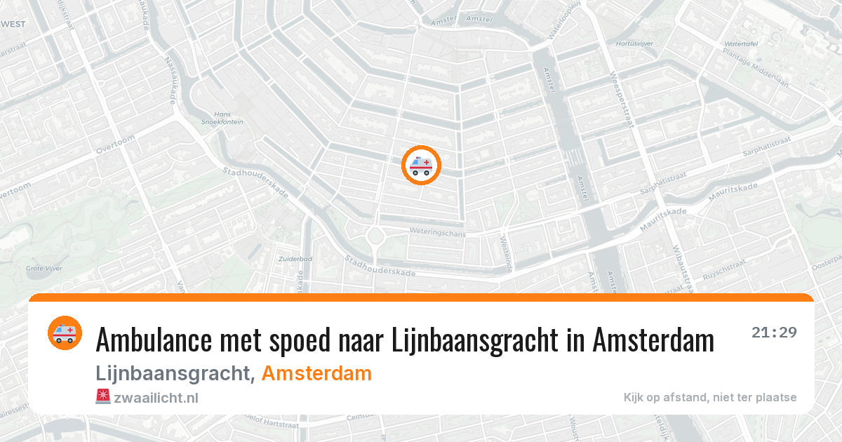 Ambulance met spoed naar Lijnbaansgracht in Amsterdam — 28 mrt 2026