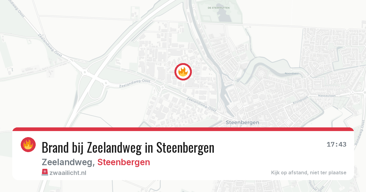 Brand bij Zeelandweg in Steenbergen — 13 jul 2026