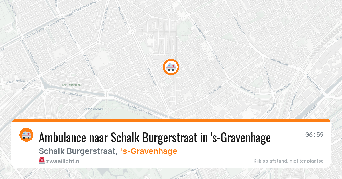 Ambulance naar Schalk Burgerstraat in 's-Gravenhage — 22 mrt 2026
