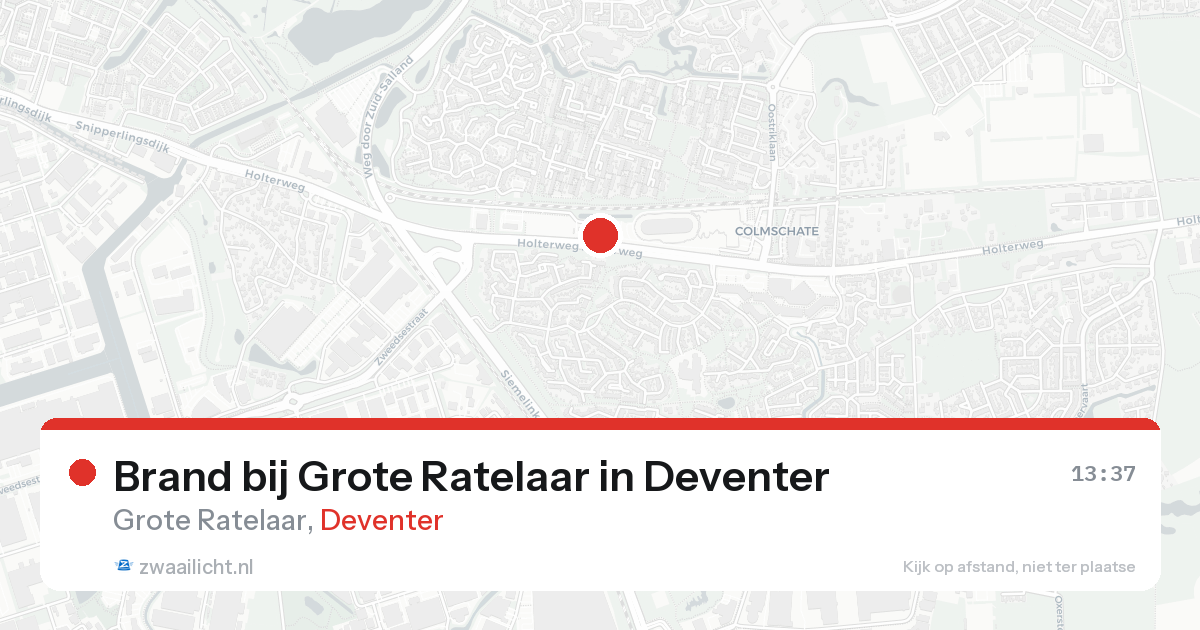 Brand bij Grote Ratelaar in Deventer — 18 aug 2026