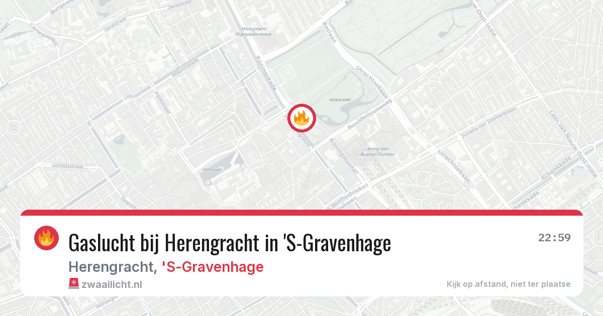 Gaslucht bij Herengracht in 'S-Gravenhage — 29 apr 2026