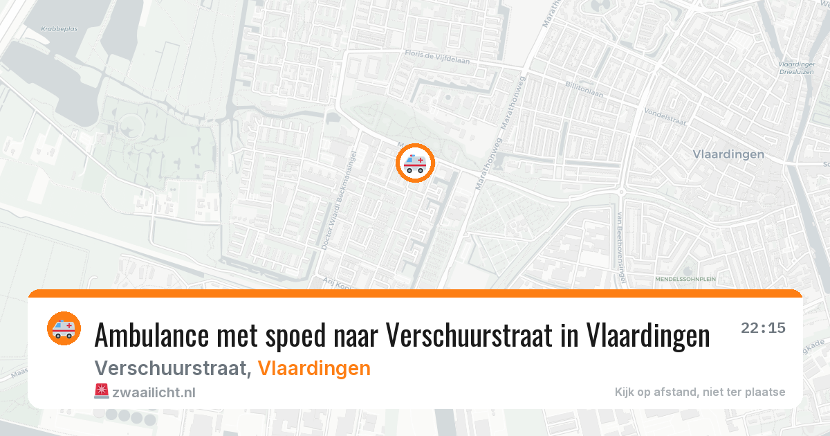 Ambulance met spoed naar Verschuurstraat in Vlaardingen — 2 mei 2026