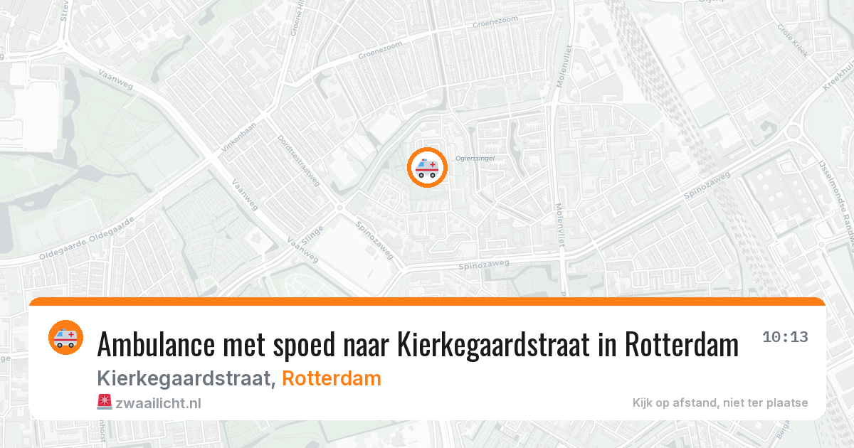 Ambulance met spoed naar Kierkegaardstraat in Rotterdam — 23 jun 2026