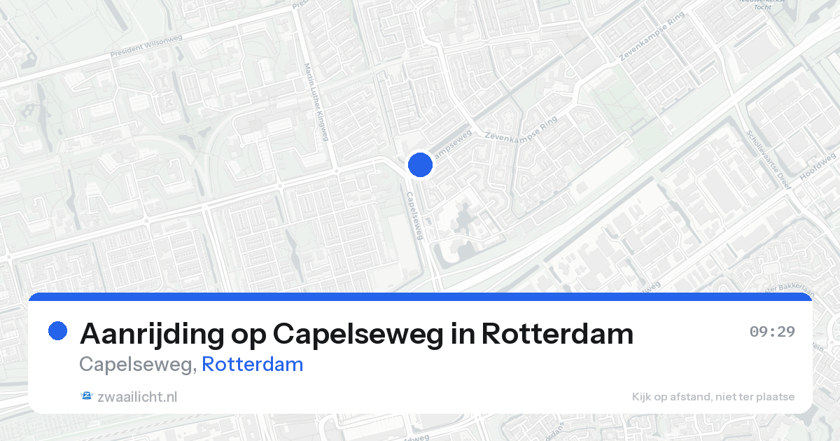 Aanrijding op Capelseweg in Rotterdam — 16 aug 2026