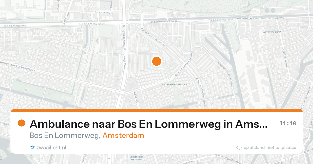Ambulance naar Bos En Lommerweg in Amsterdam — 22 aug 2026