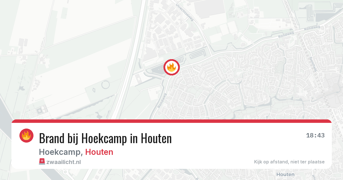 Brand bij Hoekcamp in Houten — 25 apr 2026