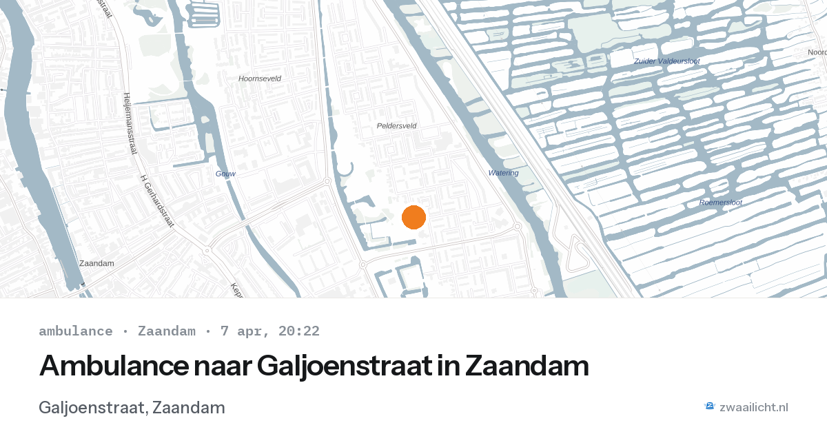 Ambulance naar Galjoenstraat in Zaandam — 7 apr 2026