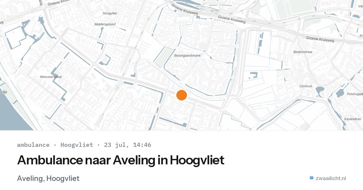 Ambulance naar Aveling in Hoogvliet — 23 jul 2026