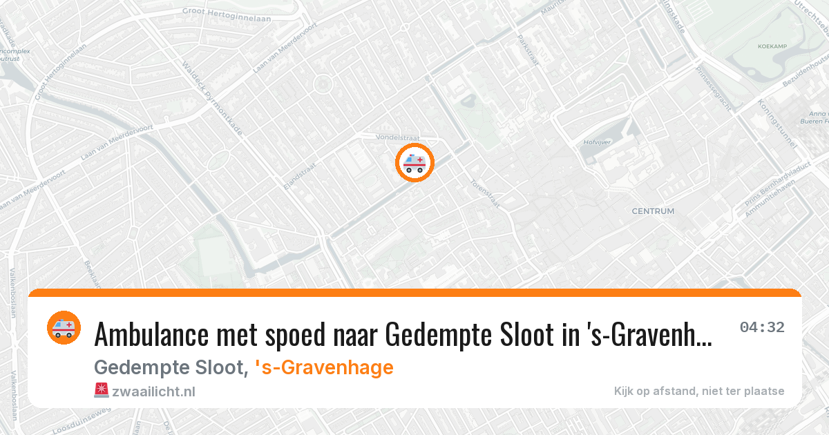 Ambulance met spoed naar Gedempte Sloot in 's-Gravenhage — 16 jul 2026