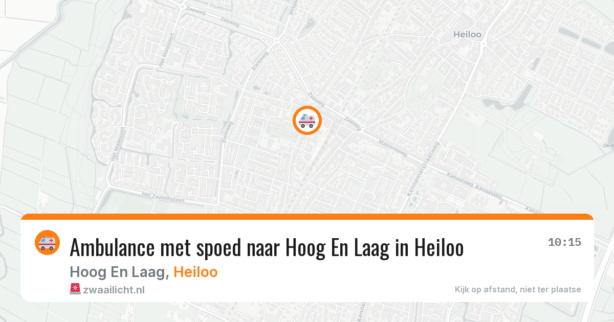 Ambulance met spoed naar Hoog En Laag in Heiloo — 15 mei 2026