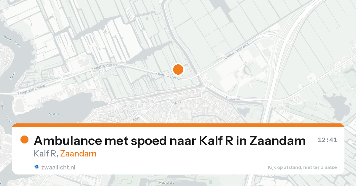 Ambulance met spoed naar Kalf R in Zaandam — 29 mei 2026