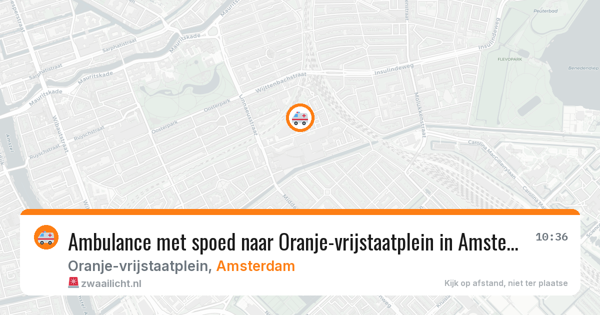 Ambulance met spoed naar Oranje-vrijstaatplein in Amsterdam — 30 jan 2026