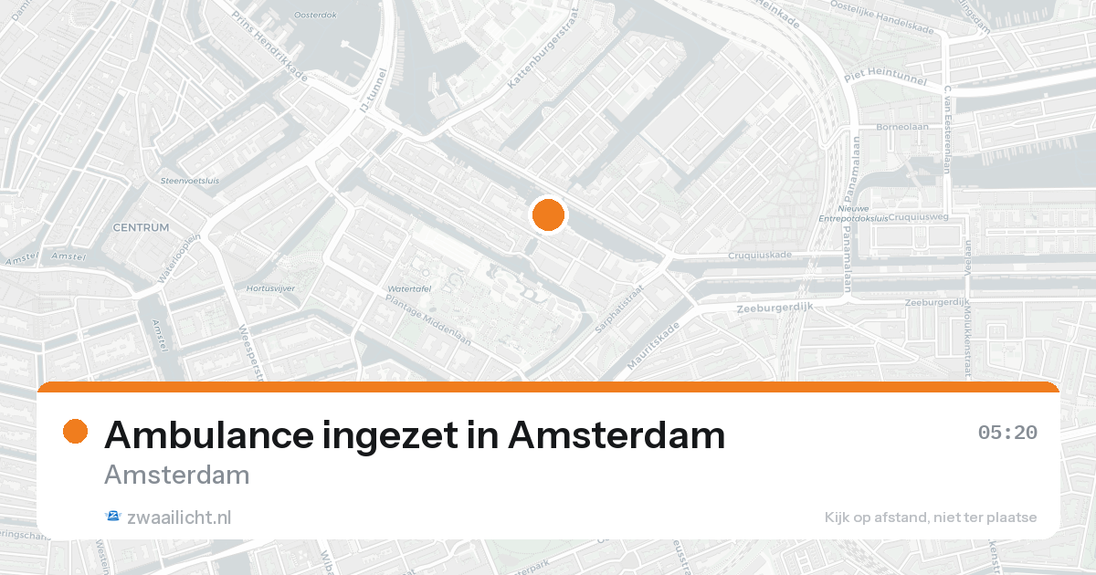 Ambulance ingezet in Amsterdam — 17 aug 2026