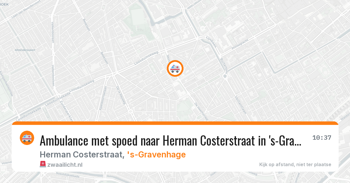 Ambulance met spoed naar Herman Costerstraat in 's-Gravenhage — 30 jan 2026