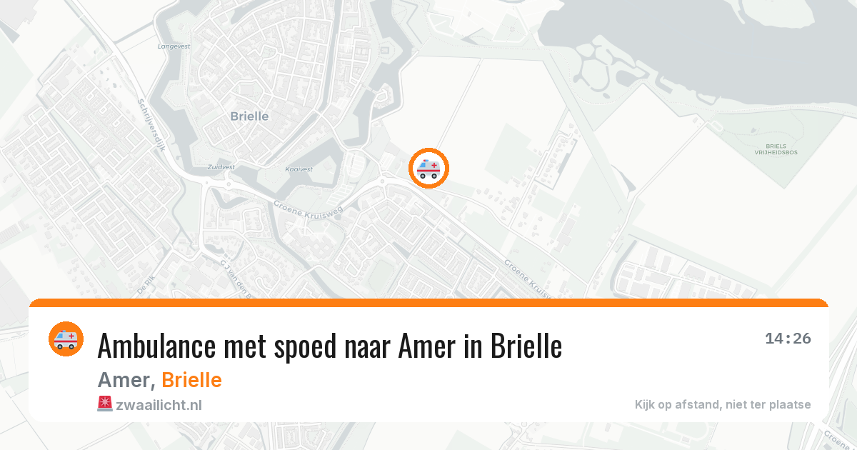 Ambulance met spoed naar Amer in Brielle — 15 jun 2026