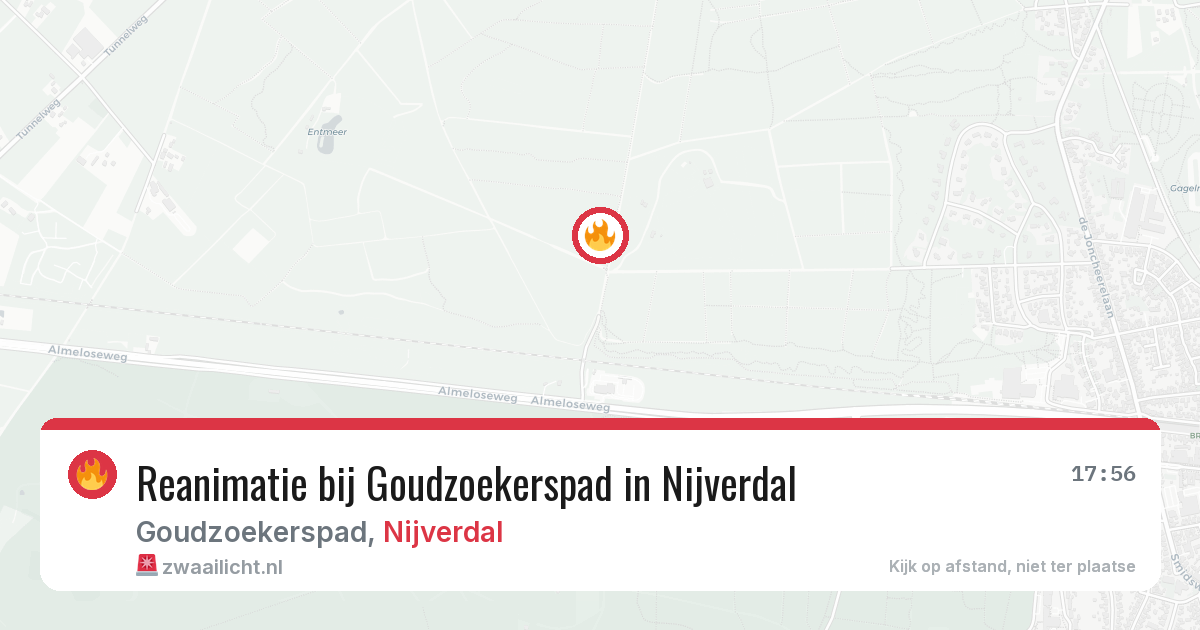 Reanimatie bij Goudzoekerspad in Nijverdal — 22 apr 2026