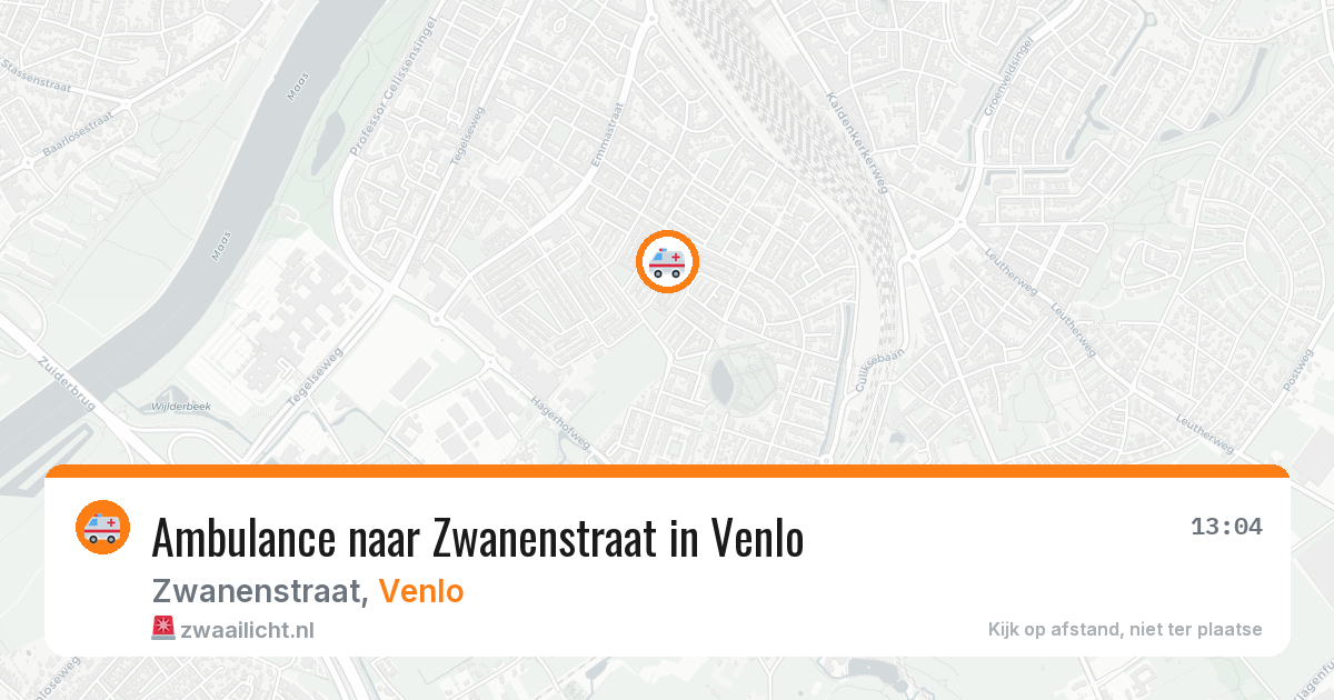 Ambulance naar Zwanenstraat in Venlo — 6 aug 2026