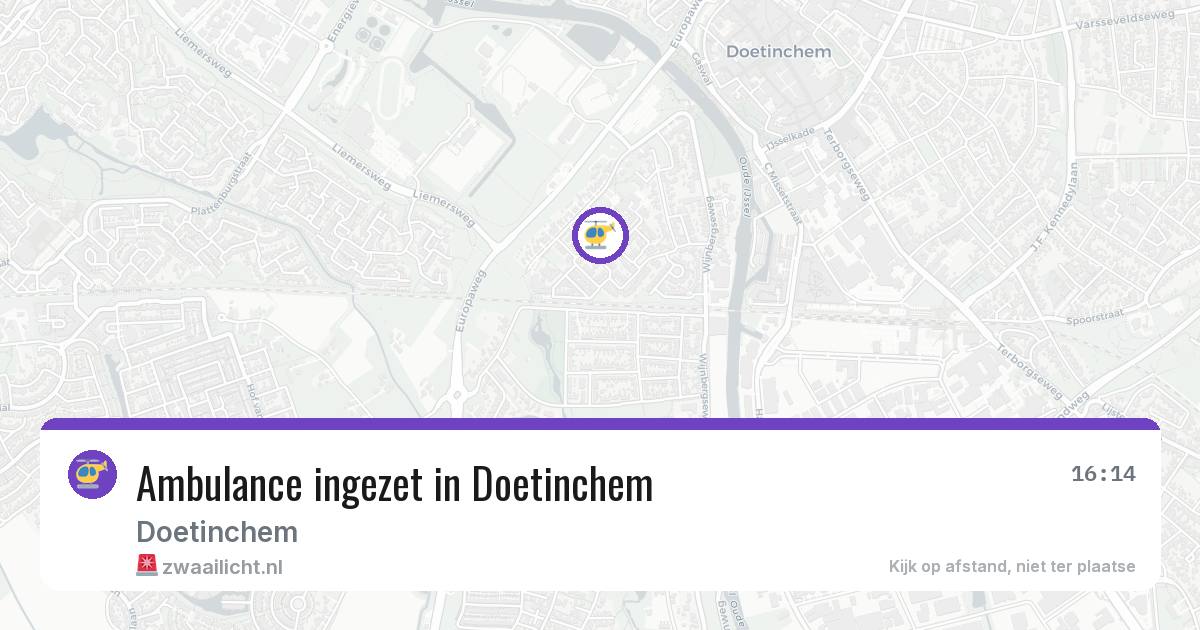 Ambulance ingezet in Doetinchem — 9 aug 2026