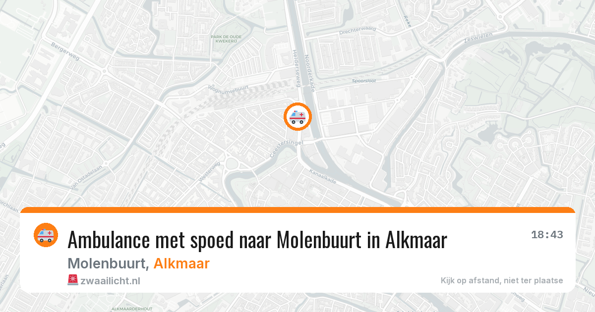Ambulance met spoed naar Molenbuurt in Alkmaar — 27 jul 2026