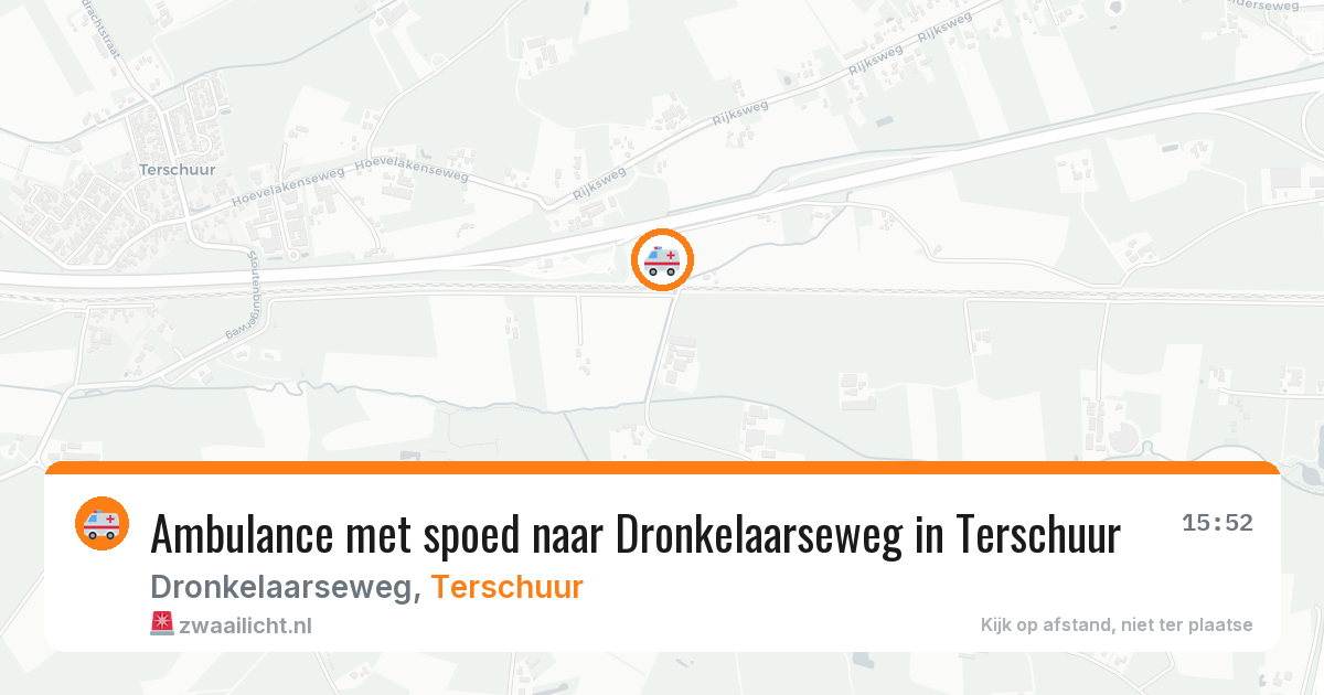 Ambulance met spoed naar Dronkelaarseweg in Terschuur — 31 mei 2026