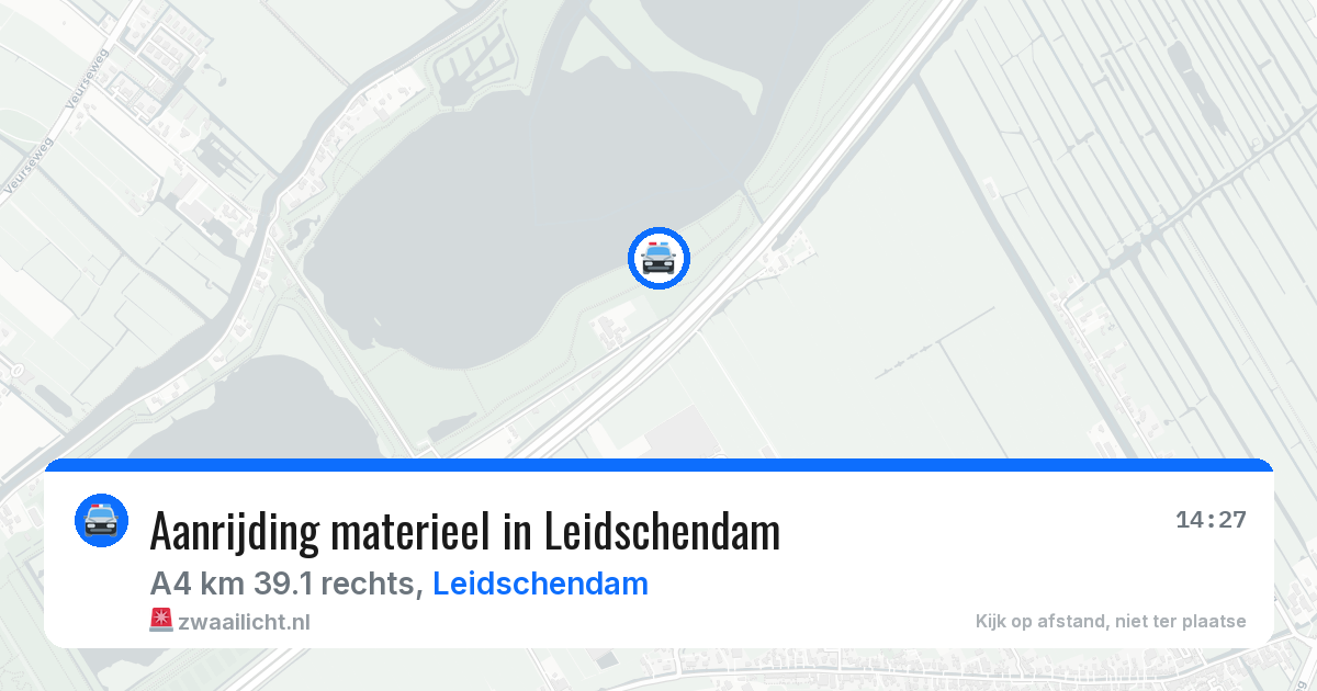 Aanrijding materieel in Leidschendam — 14 aug 2026