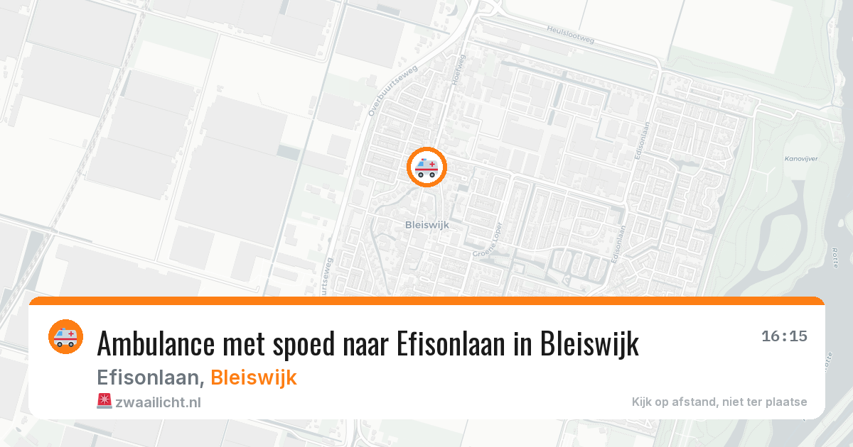 Ambulance met spoed naar Efisonlaan in Bleiswijk — 29 jun 2026