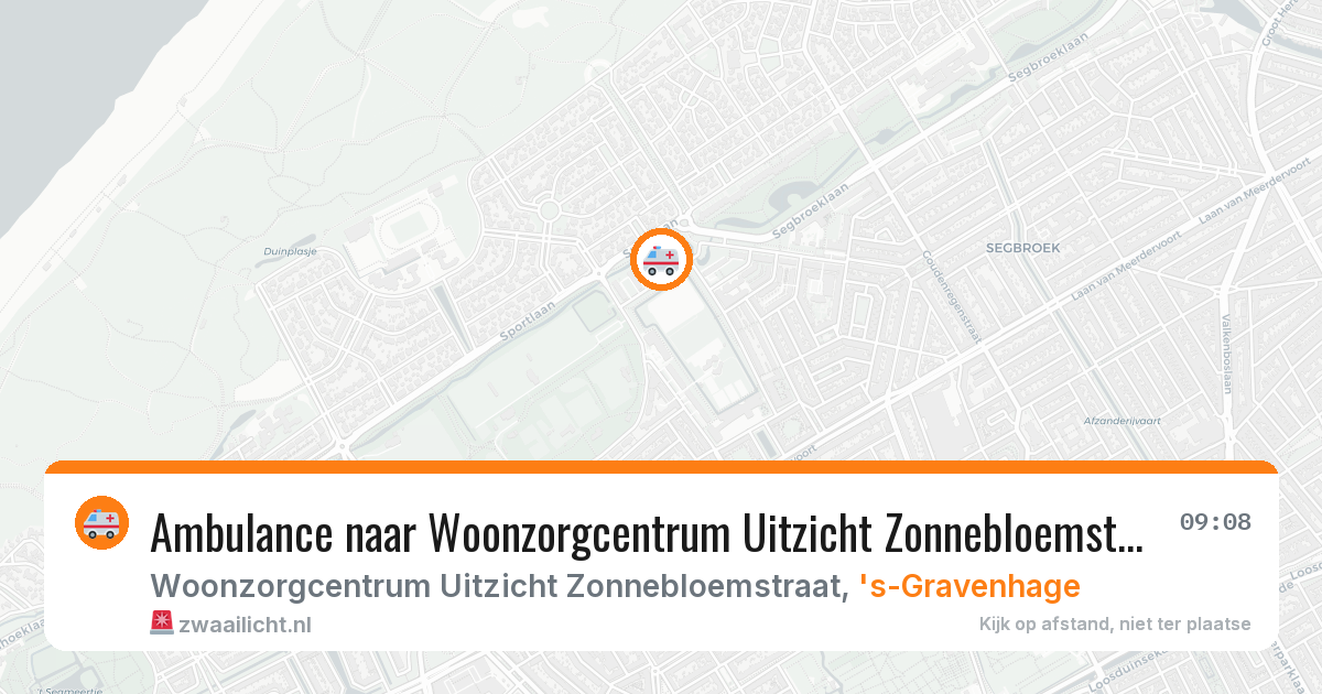 Ambulance naar Woonzorgcentrum Uitzicht Zonnebloemstraat in 's-Gravenhage — 30 jan 2026