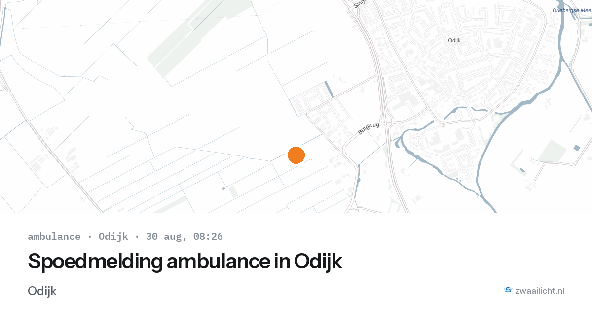 Spoedmelding ambulance in Odijk — 30 aug 2026