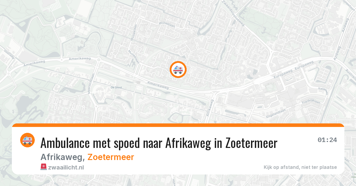Ambulance met spoed naar Afrikaweg in Zoetermeer — 19 apr 2026