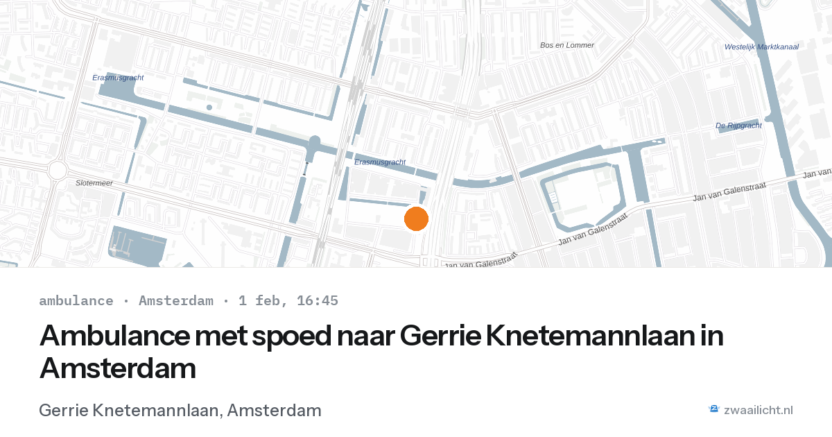 Ambulance met spoed naar Gerrie Knetemannlaan in Amsterdam — 1 feb 2026