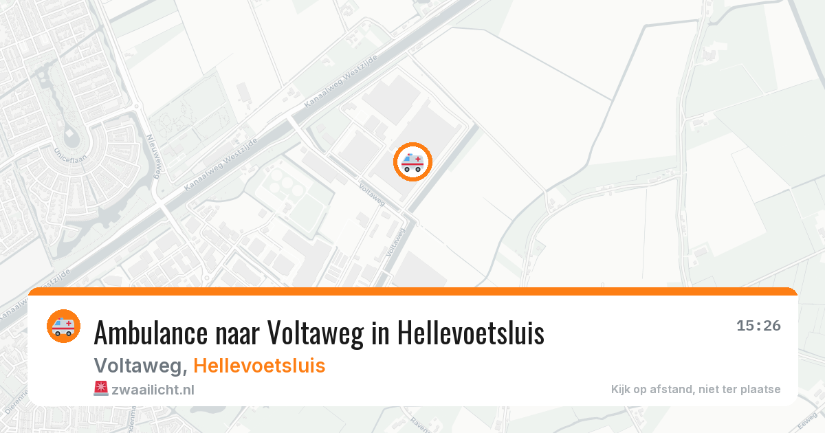 Ambulance naar Voltaweg in Hellevoetsluis — 1 jun 2026
