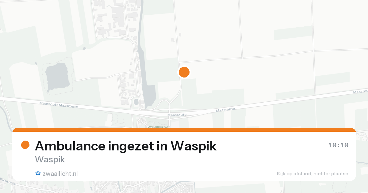 Ambulance ingezet in Waspik — 15 aug 2026