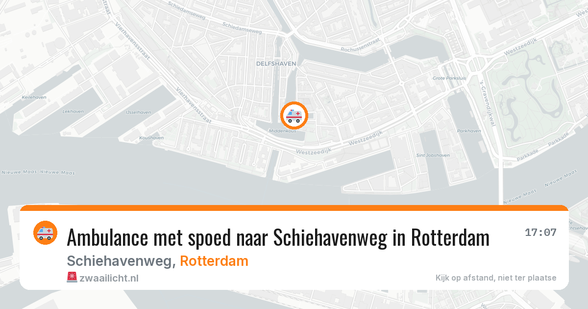 Ambulance met spoed naar Schiehavenweg in Rotterdam — 30 mei 2026