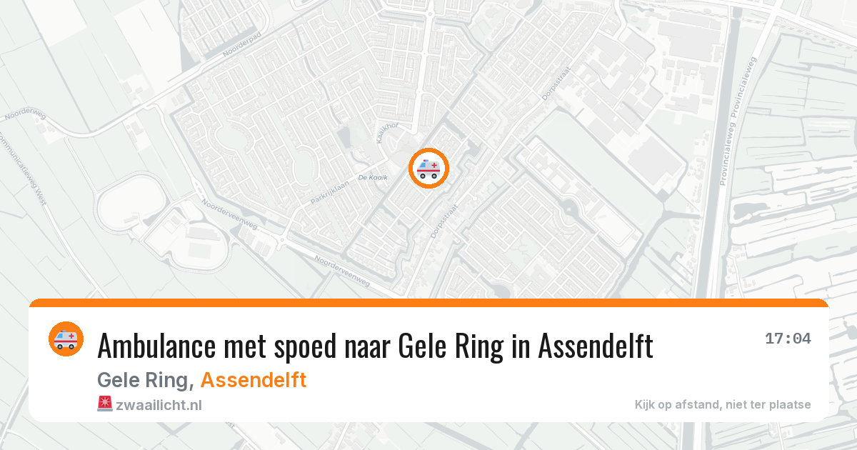 Ambulance met spoed naar Gele Ring in Assendelft — 3 jun 2026