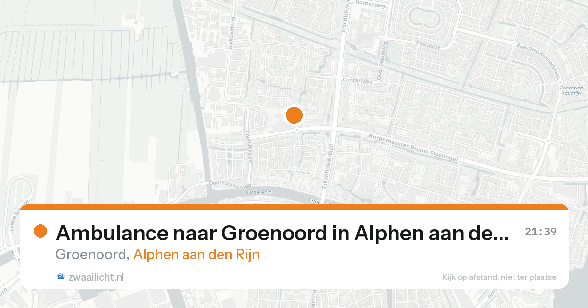 Ambulance naar Groenoord in Alphen aan den Rijn — 18 aug 2026