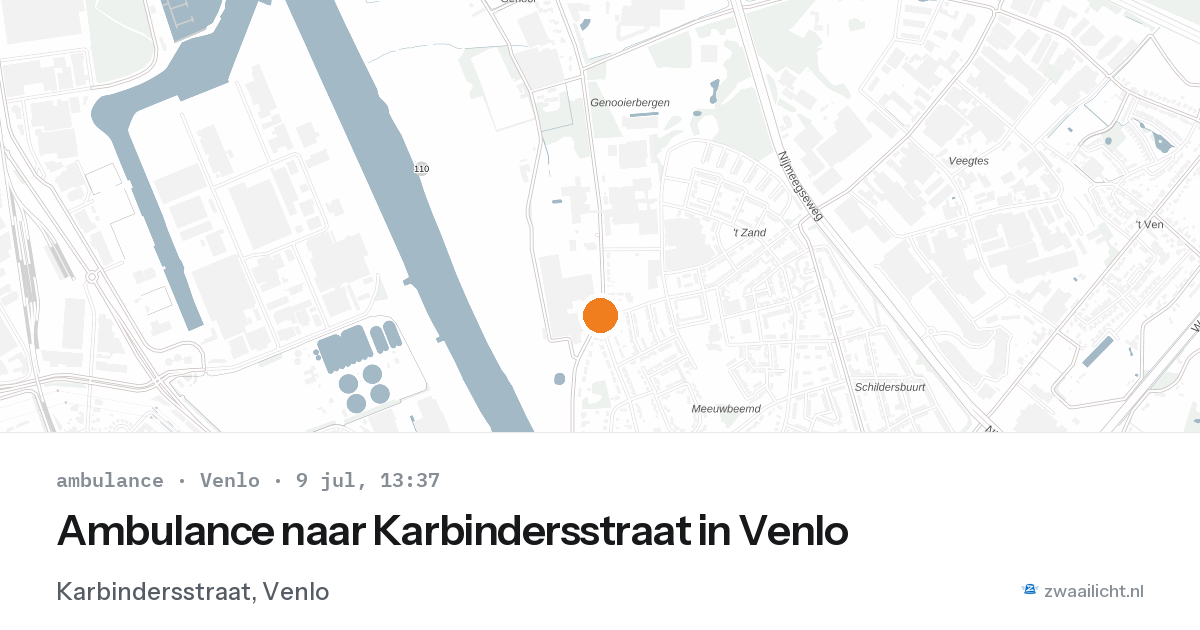 Ambulance naar Karbindersstraat in Venlo — 9 jul 2026