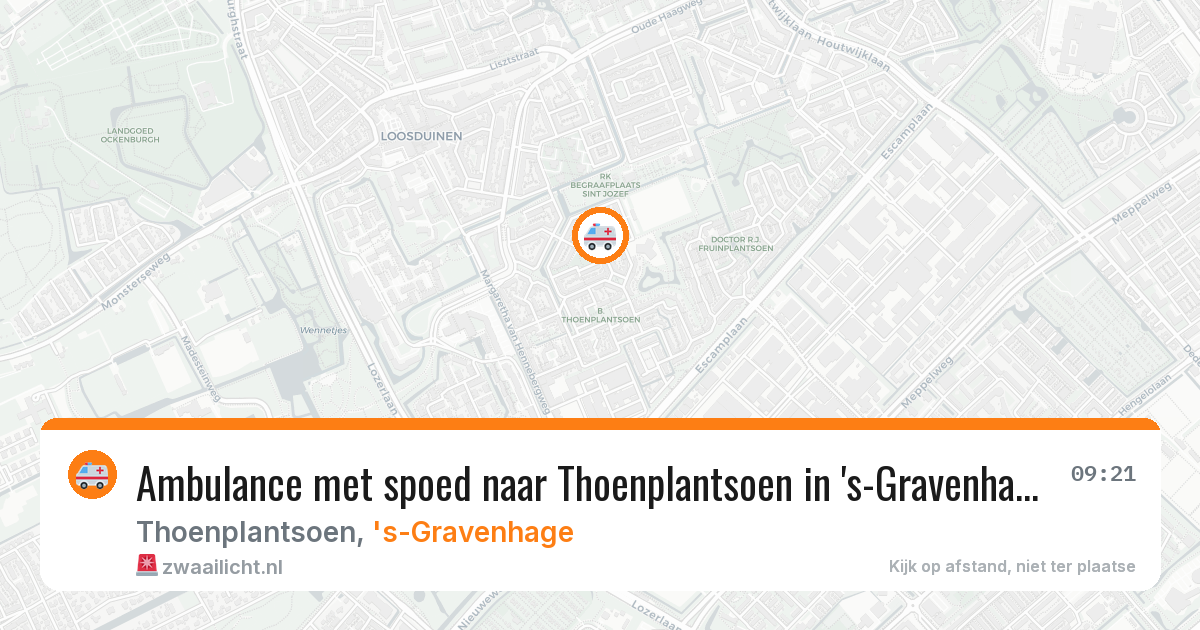 Ambulance met spoed naar Thoenplantsoen in 's-Gravenhage — 29 apr 2026