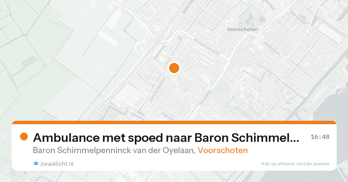 Ambulance met spoed naar Baron Schimmelpenninck van der Oyelaan in Voorschoten — 22 aug 2026