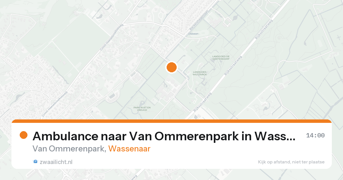 Ambulance naar Van Ommerenpark in Wassenaar — 16 aug 2026