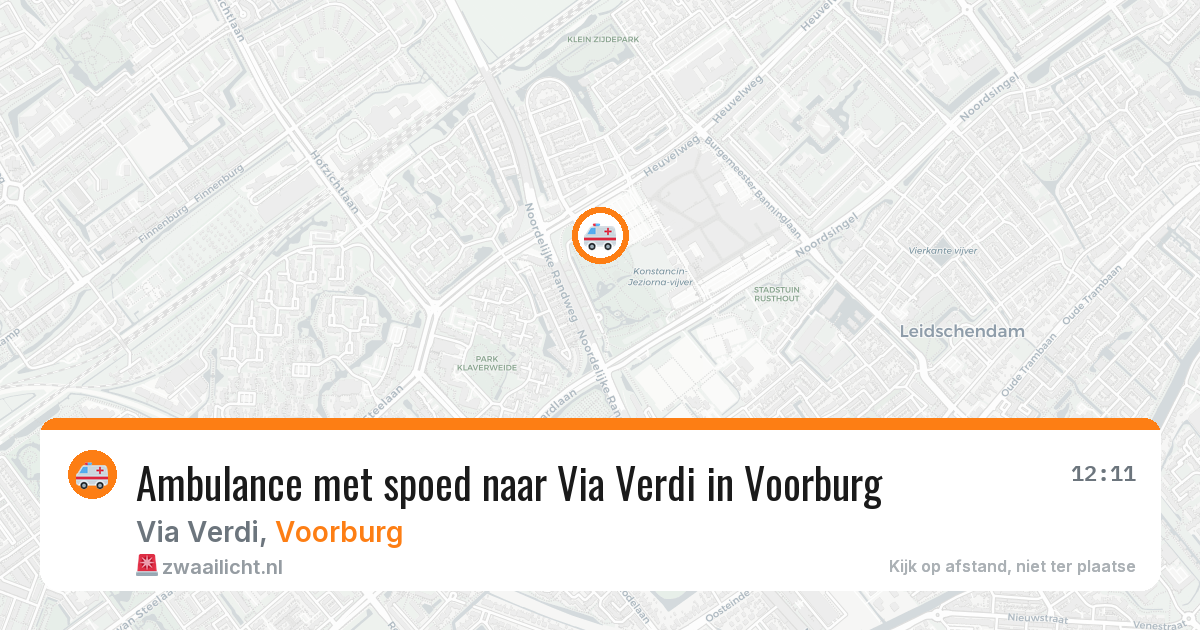 Ambulance met spoed naar Via Verdi in Voorburg — 11 feb 2026