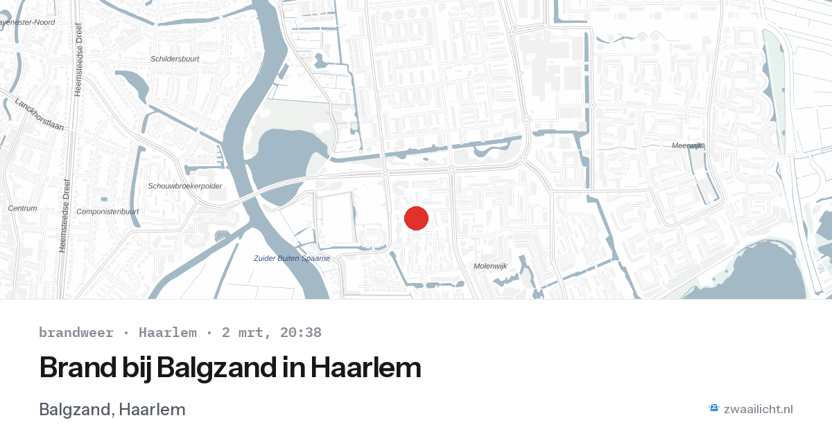 Brand bij Balgzand in Haarlem — 2 mrt 2026
