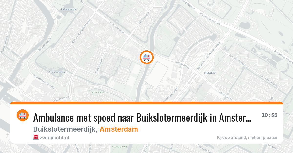 Ambulance met spoed naar Buikslotermeerdijk in Amsterdam — 2 aug 2026